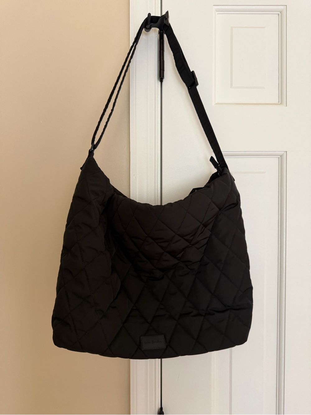 Vera Bradley Black Quilted Hobo Shoulder Bag